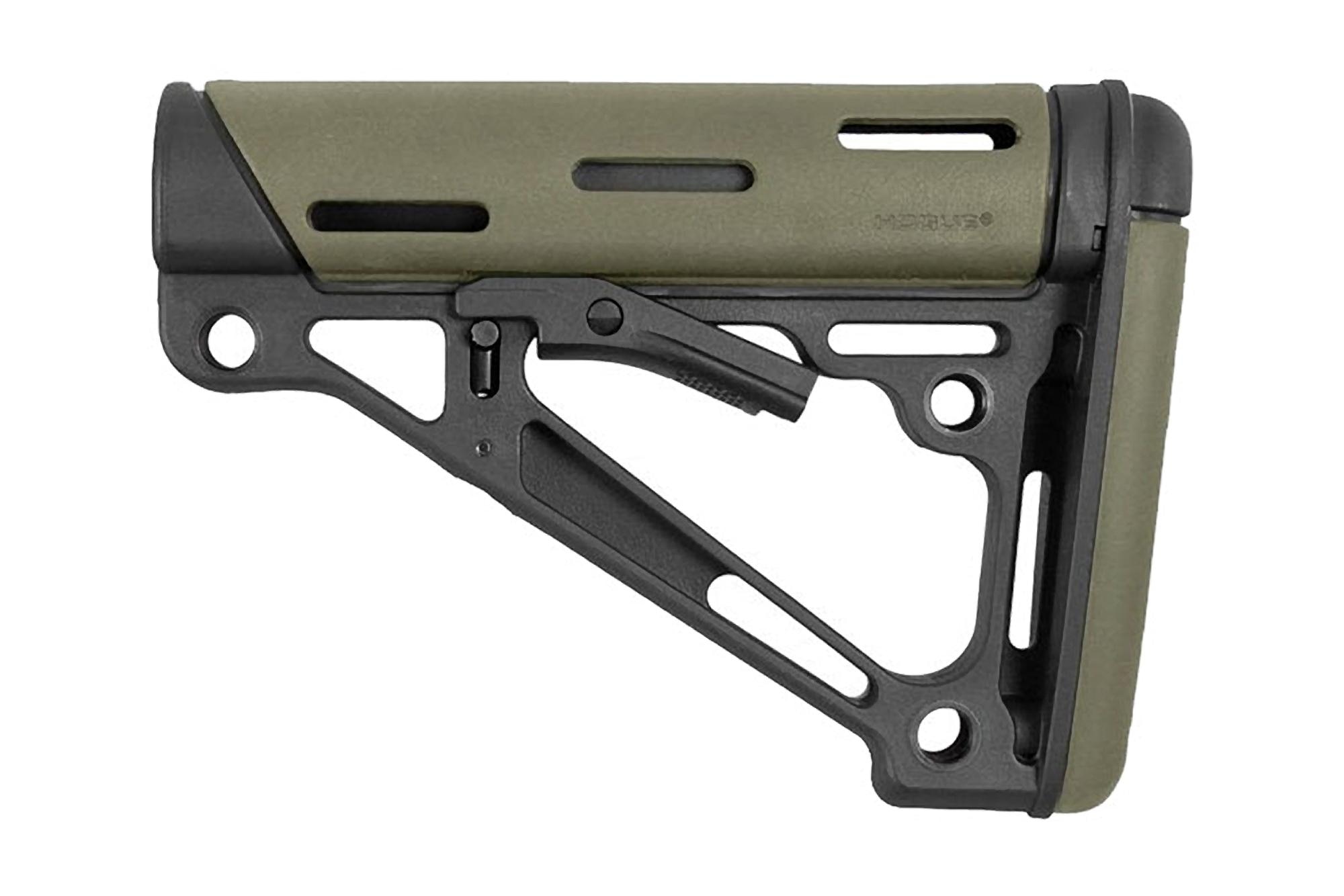 Hogue OverMolded Collapsible Buttstock MIL-SPEC - Olive Drab Green